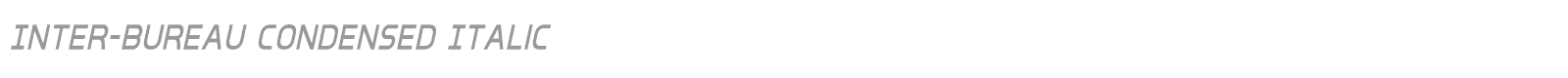 Inter-Bureau font preview