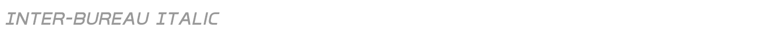 Inter-Bureau font preview