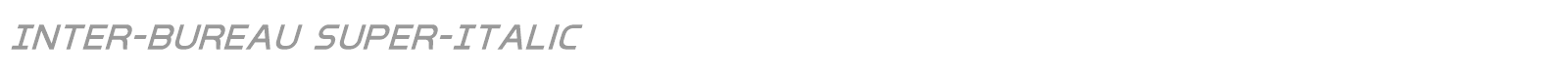 Inter-Bureau font preview