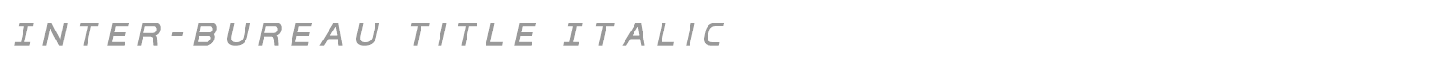Inter-Bureau font preview