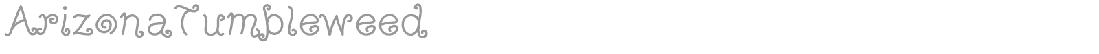 Arizona Tumbleweed font preview