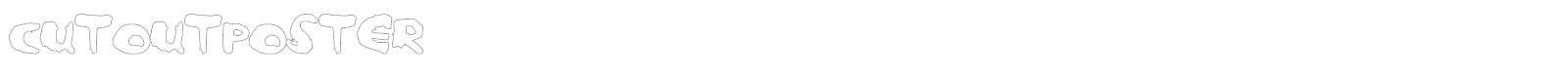Cutout Poster font preview