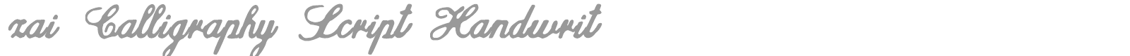 zai Calligraphy Script Handwritten font preview