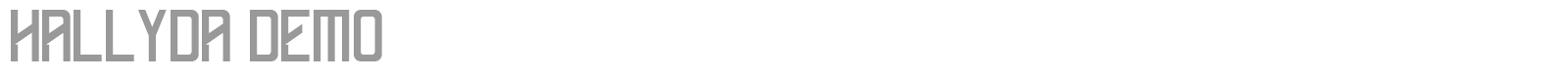 Hallyda font preview