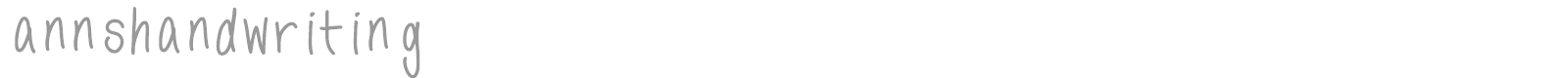 Anns Handwriting font preview