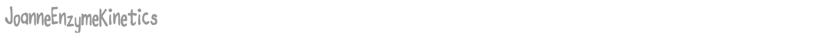 Joanne Enzyme Kinetics font preview