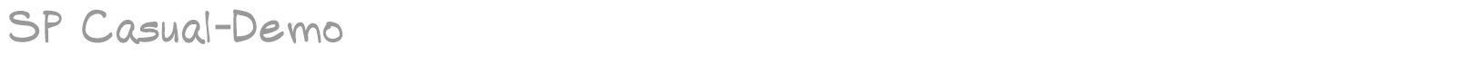 SP Casual font preview