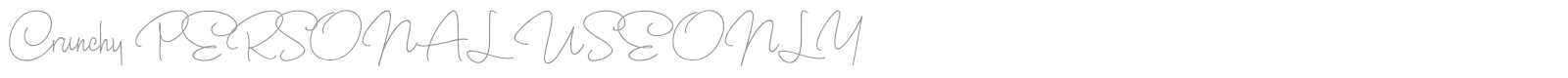 Crunchy font preview