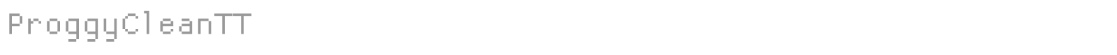 Proggy Clean font preview