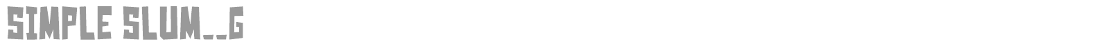 Simple Slum font preview