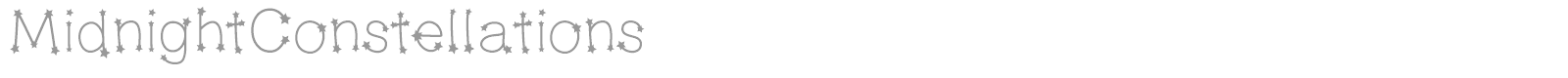 Midnight Constellations font preview