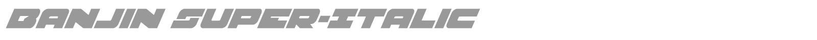 Banjin font preview