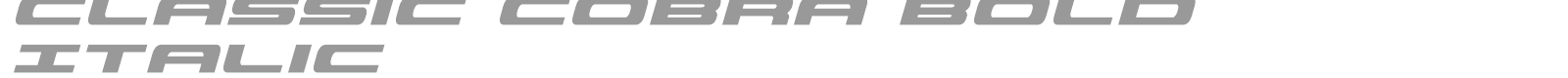 Classic Cobra font preview