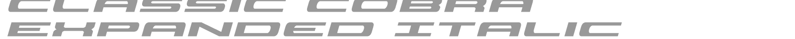 Classic Cobra font preview