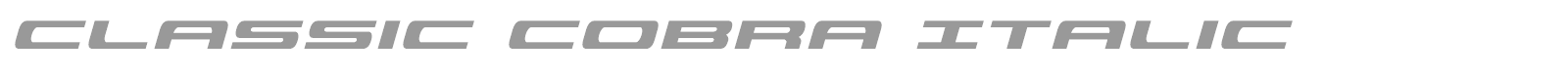 Classic Cobra font preview