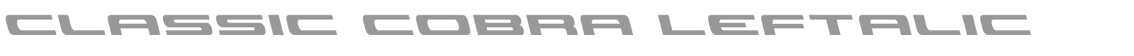 Classic Cobra font preview