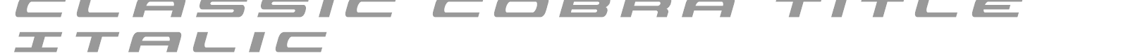 Classic Cobra font preview
