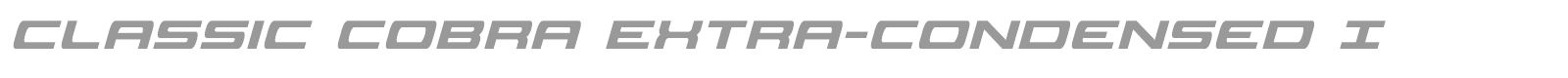 Classic Cobra font preview