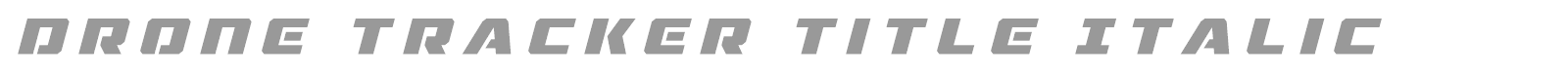 Drone Tracker font preview