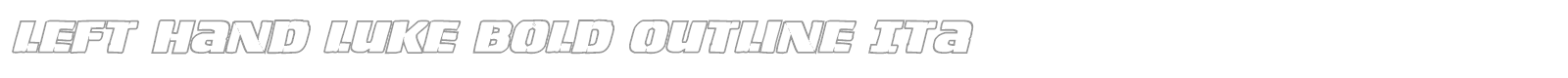Left Hand Luke font preview