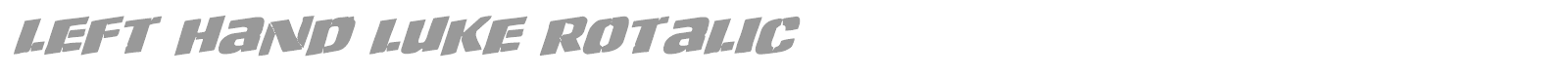 Left Hand Luke font preview