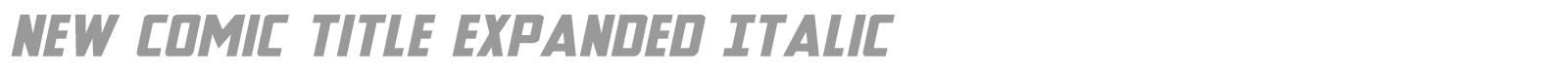 New Comic Title font preview