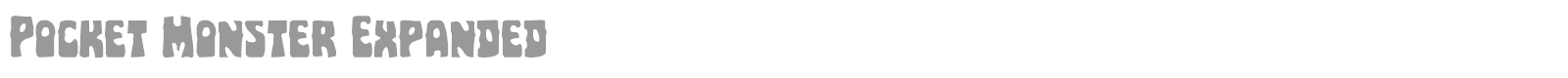 Pocket Monster font preview