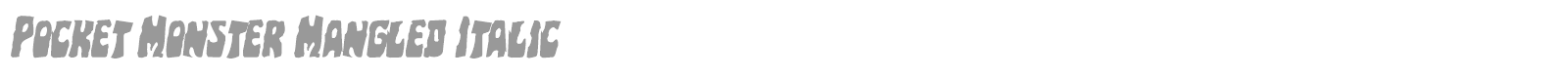 Pocket Monster font preview
