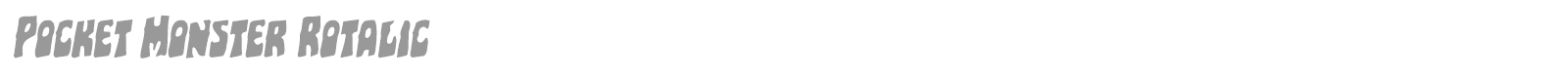 Pocket Monster font preview