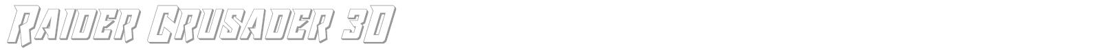 Raider Crusader font preview