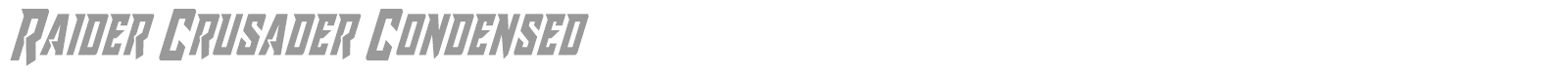 Raider Crusader font preview