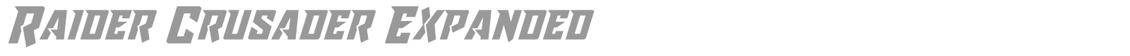 Raider Crusader font preview
