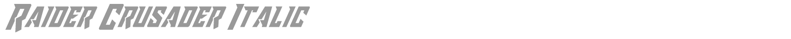 Raider Crusader font preview