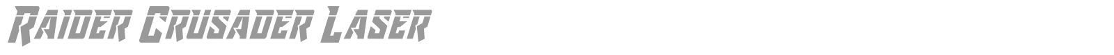 Raider Crusader font preview