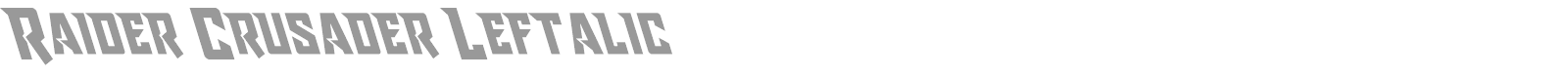 Raider Crusader font preview