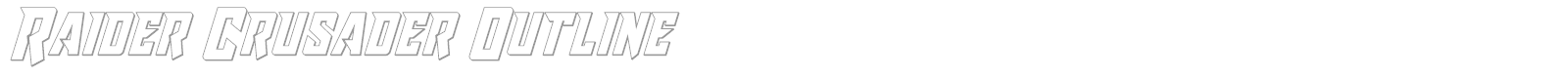 Raider Crusader font preview
