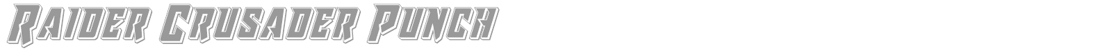 Raider Crusader font preview