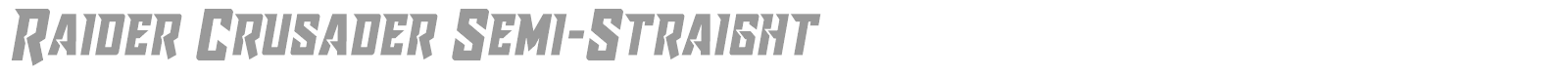 Raider Crusader font preview