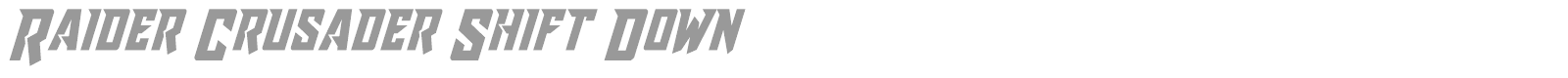Raider Crusader font preview