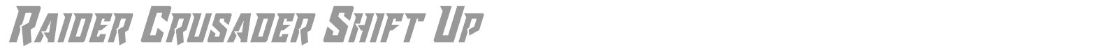 Raider Crusader font preview