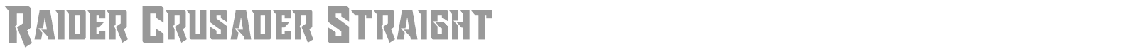 Raider Crusader font preview