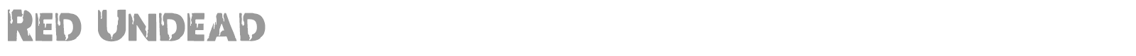 Red Undead font preview