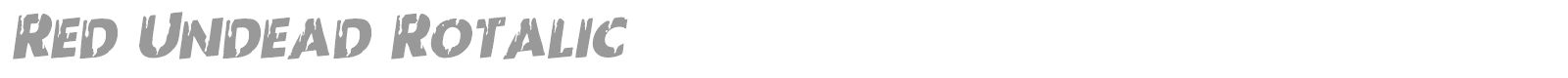 Red Undead font preview
