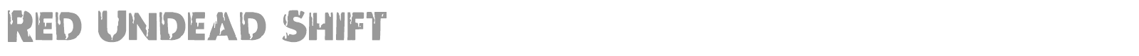 Red Undead font preview