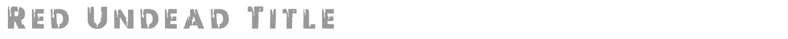 Red Undead font preview
