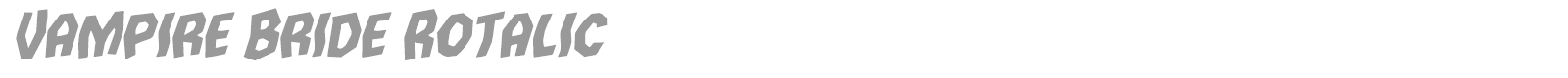 Vampire Bride font preview