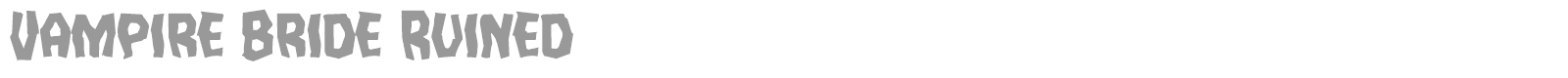 Vampire Bride font preview