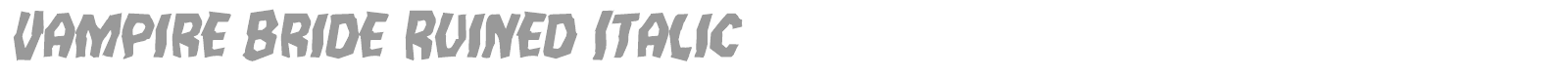 Vampire Bride font preview