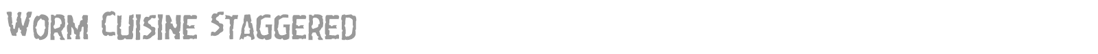 Worm Cuisine font preview