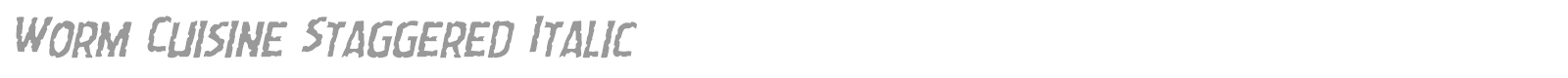 Worm Cuisine font preview